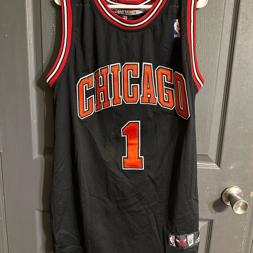 Adidas Black and Red NBA Jersey